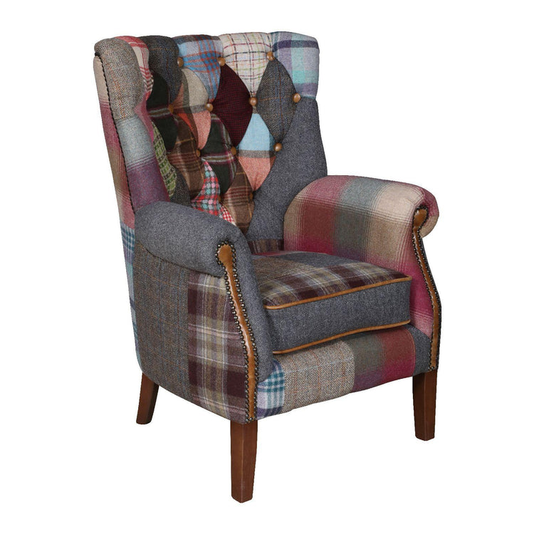Barnard Fabric Patchwork Chair | Vintage