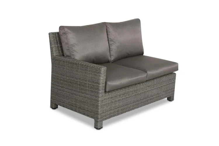 Royal Craft - Paris 8 Seater Deluxe Modular Corner Dining & Lounging Set -with Square Fire Pit Table