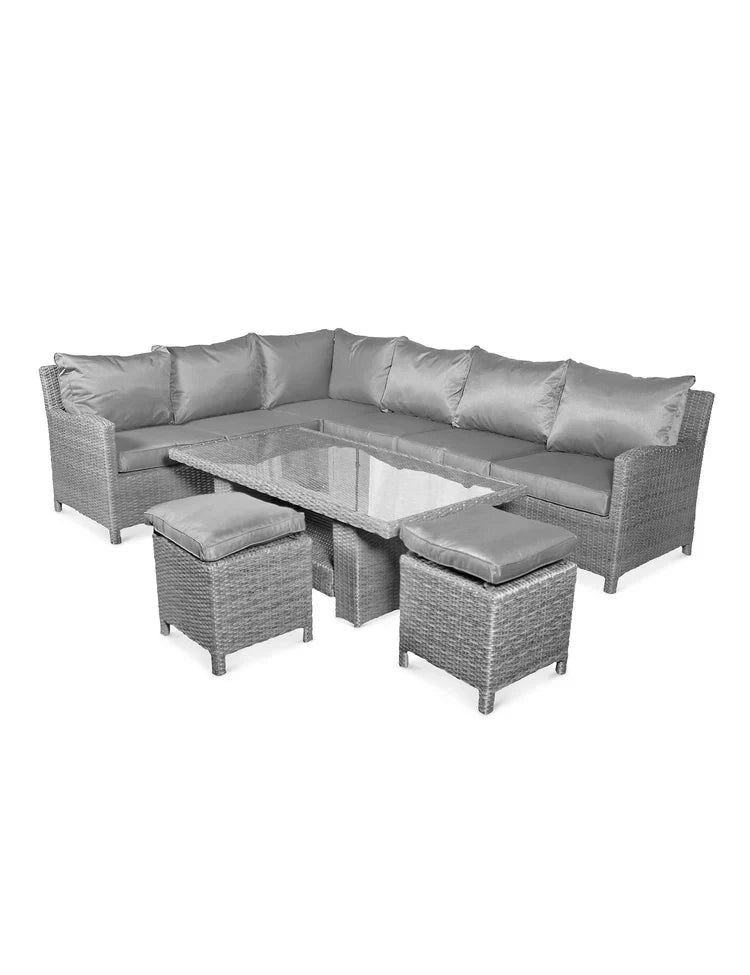 Royal Craft - Paris 8 Seater Deluxe Modular Corner Dining & Lounging Set