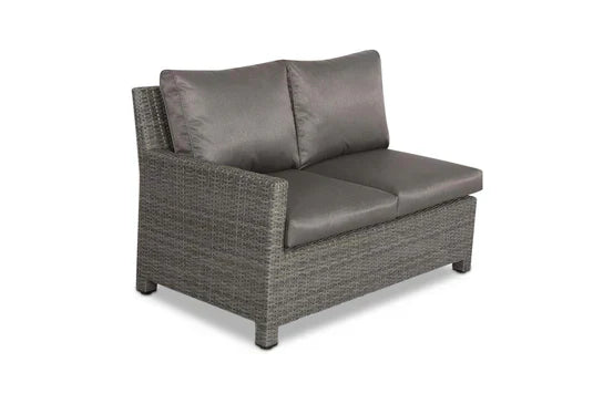 Royal Craft - Paris 8 Seater Deluxe Modular Corner Dining & Lounging Set -with Square Fire Pit Table