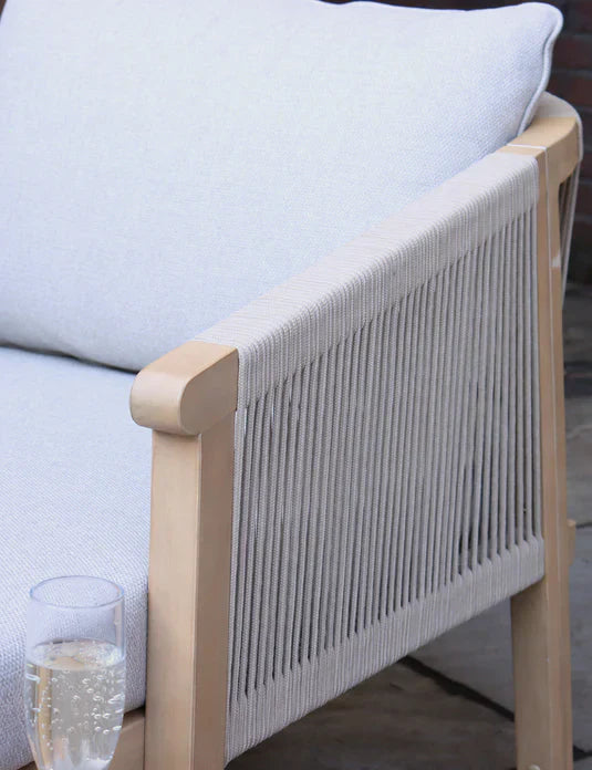 Royal Craft - Roma Rope Sun Lounger with Pull-out Side Table