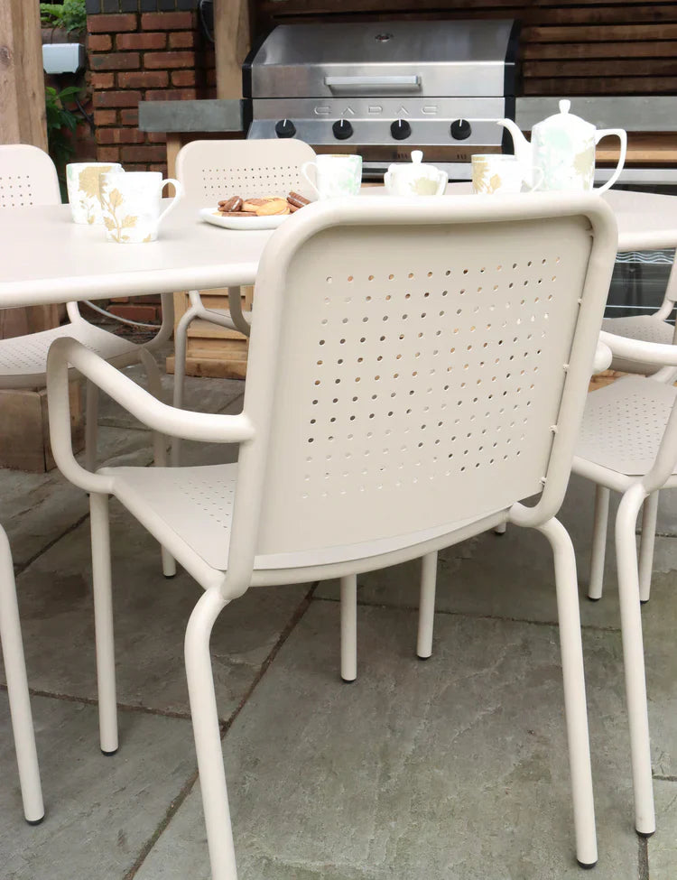 Royal Craft - Porto 6 Seater Rectangular Dining Set in Champagne