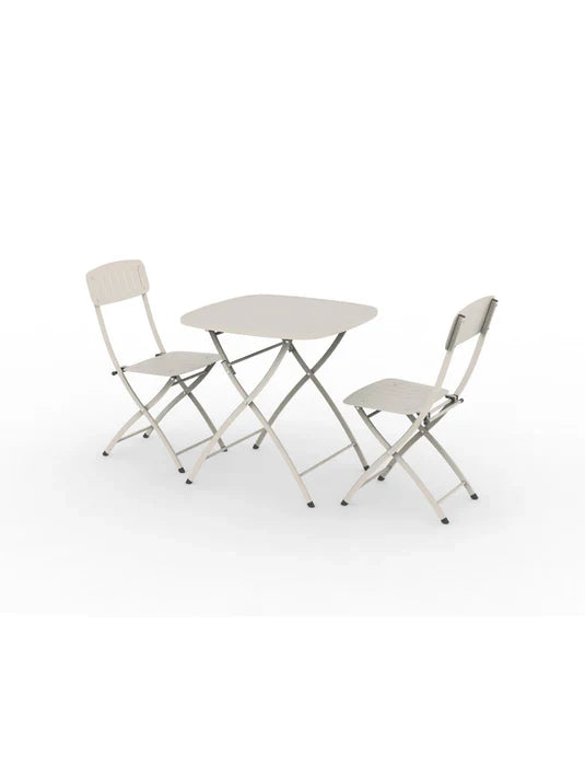 Royal Craft - Venice 2 Seater Folding Bistro Set in Champagne