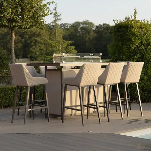 Outdoor Fabric Regal 8 Seat Rectangular Bar Set