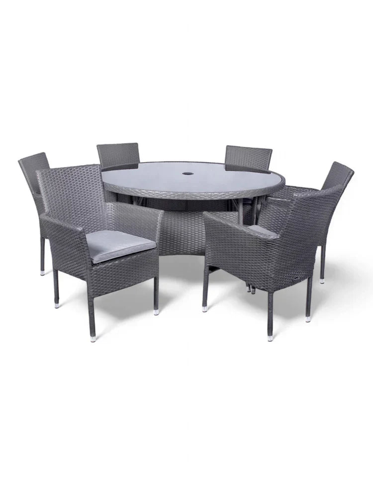 Royal Craft - Malaga 6 Seater Fixed Dining Set