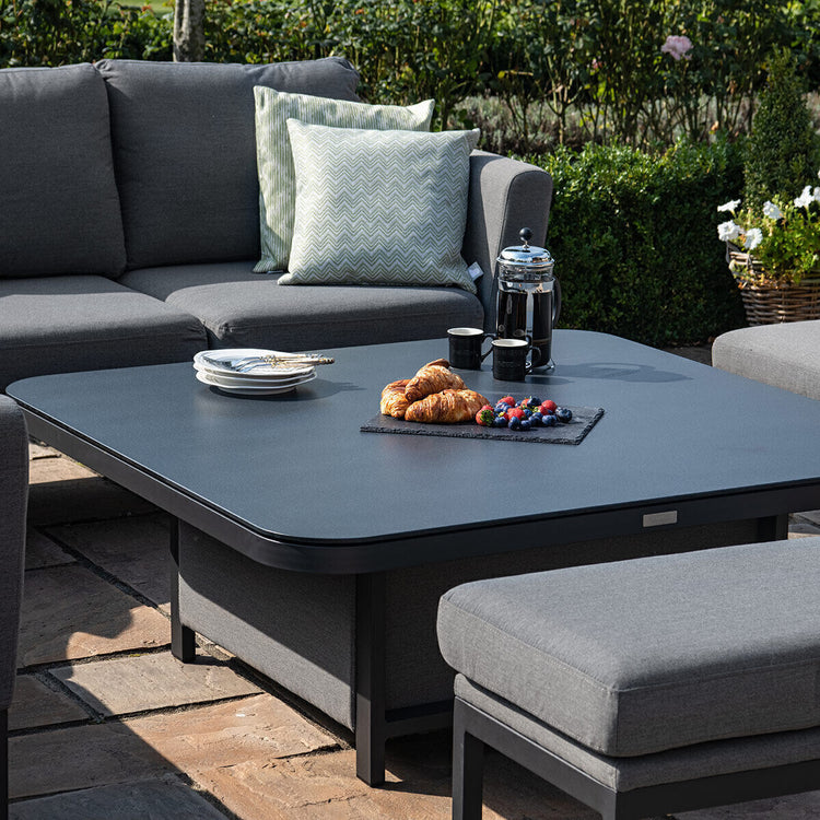 Maze Rattan - Outdoor Fabric Pulse Deluxe Square Corner Dining Set