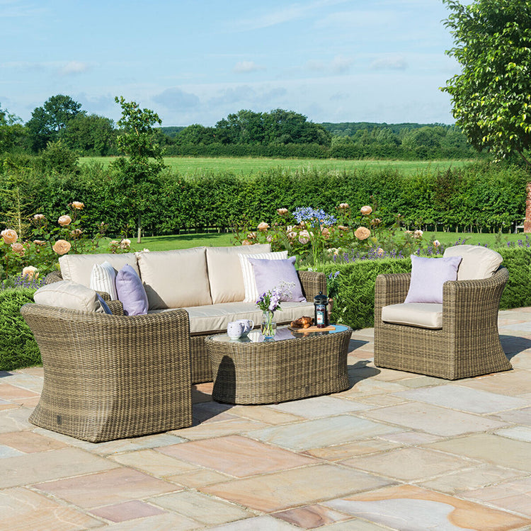 Homeflair -Winchester 3 Seat Rattan Sofa Set