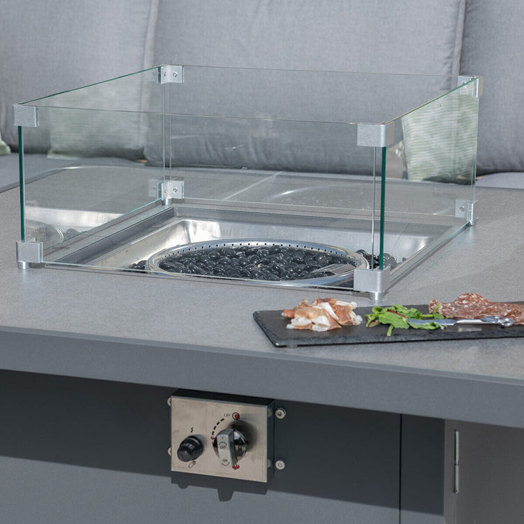 Maze Living -Amalfi Square Aluminium Corner Dining Set