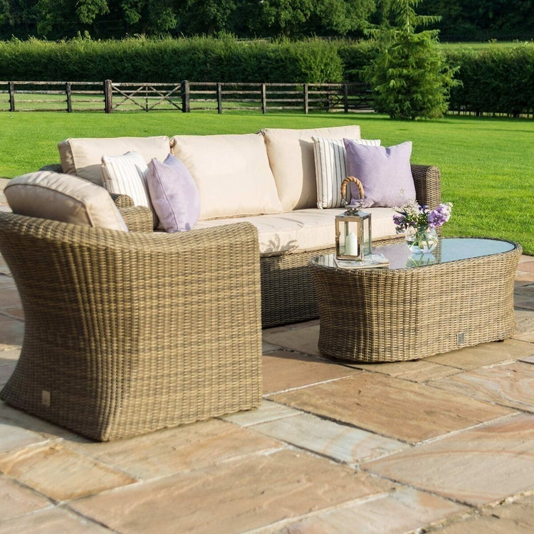 Homeflair -Winchester 3 Seat Rattan Sofa Set