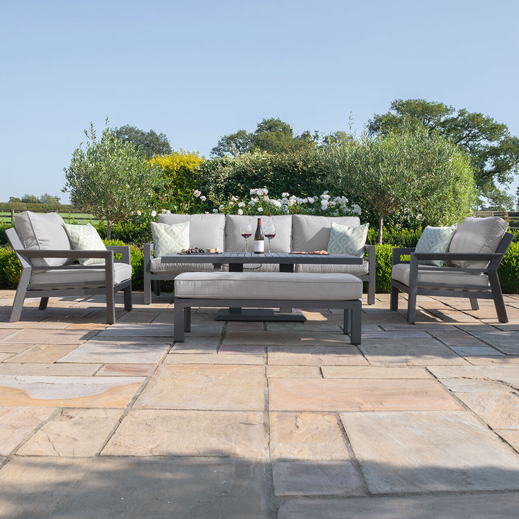 Homeflair - New York 3 Seat Sofa Aluminium Sofa Set