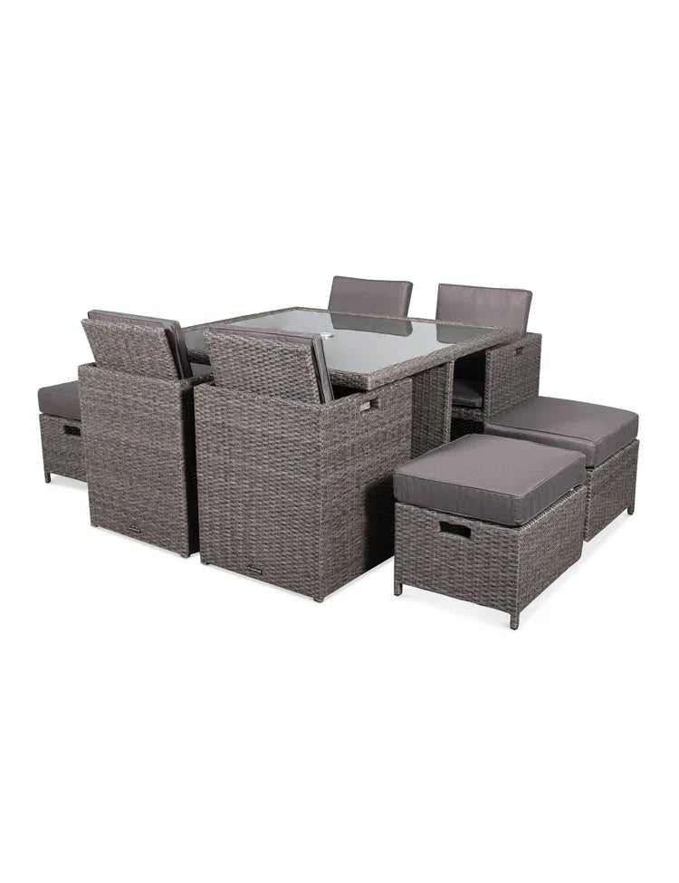 Royal Craft - Paris 8 Seater Cube Dining Set