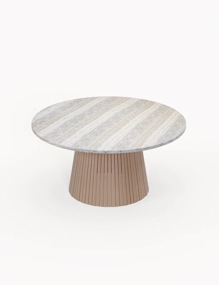 Royal Craft - Jupiter 6 Seater Round Conical Dining Set with Sol Dining Chairs