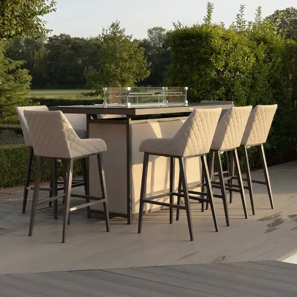 Outdoor Fabric Regal 8 Seat Rectangular Bar Set
