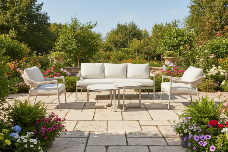 Nettlestone 5 Seater Sofa Set with Nesting Tables | Nett0578