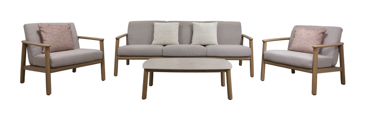 Branstone Outdoor Fabric 5 Seater Sofa Set + Coffee Table | Bran0606