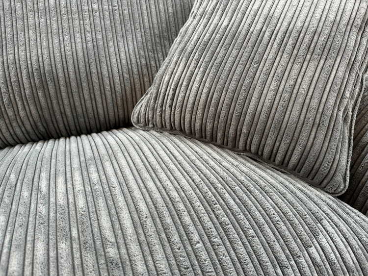 Cord Fantasia Ex-Display Grey Fabric 3 + 2 Seater Sofa Set | EXCOR