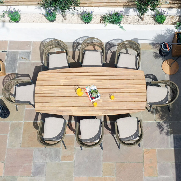 Bali Rope Weave 8 Seat Oval Dining Set