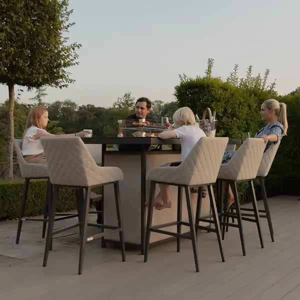 Outdoor Fabric Regal 8 Seat Rectangular Bar Set