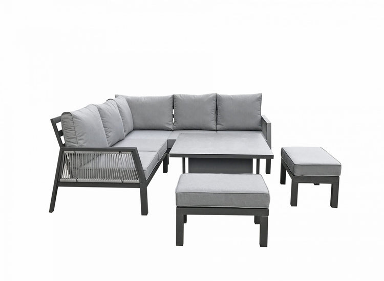 Rattan Corner Sofa with 2 Benches and Lift Table | Bettina | Bett0361_0475