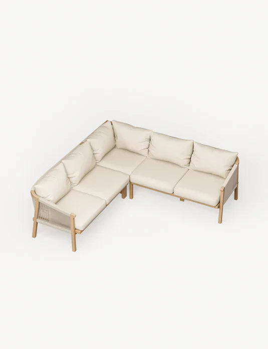 Royal Craft - Roma 5 Seater Corner Lounge Set with 90cm Square Coffee Table