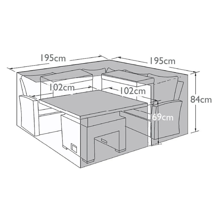 Homeflair -Square Corner Dining Set