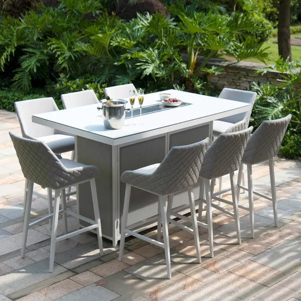 Outdoor Fabric Regal 8 Seat Rectangular Bar Set