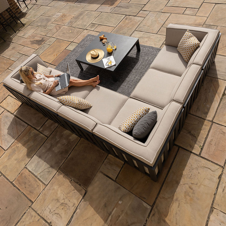 Homeflair - Outdoor Fabric Ibiza Medium Corner Sofa Set