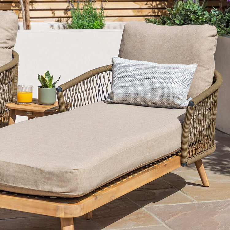 Homeflair - Bali Rope Weave Double Sunlounger Set