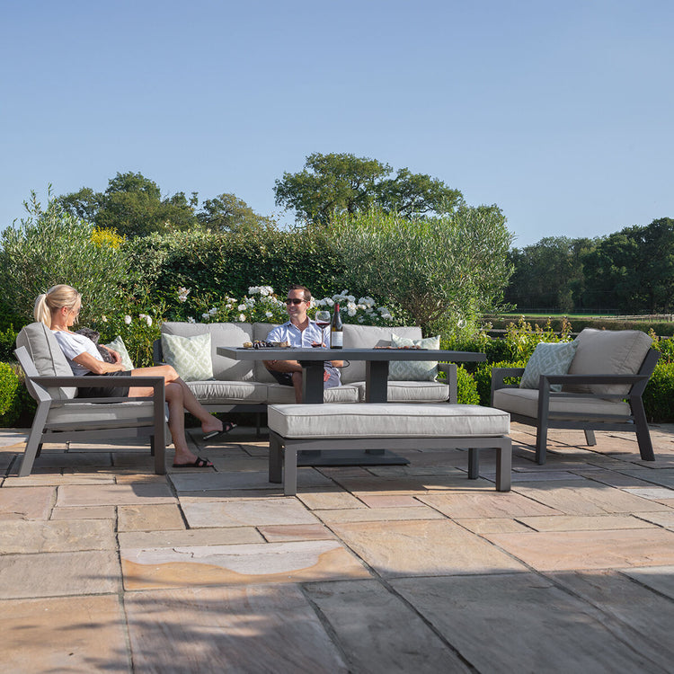 Homeflair - New York 3 Seat Sofa Aluminium Sofa Set