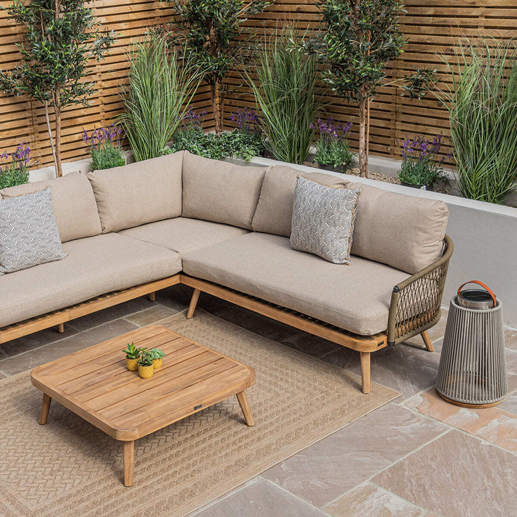 Homeflair - Bali Rope Weave Corner Sofa Set