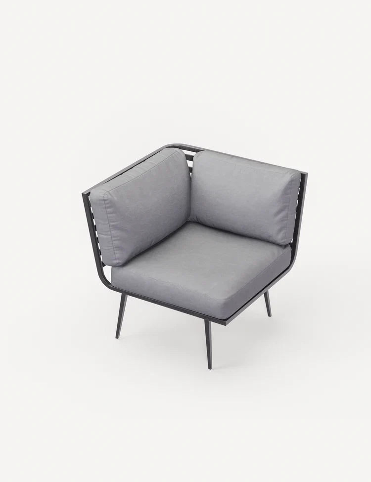 Royal Craft - Mayfair Corner Lounging Set with Fire Pit Table and 2 Benches