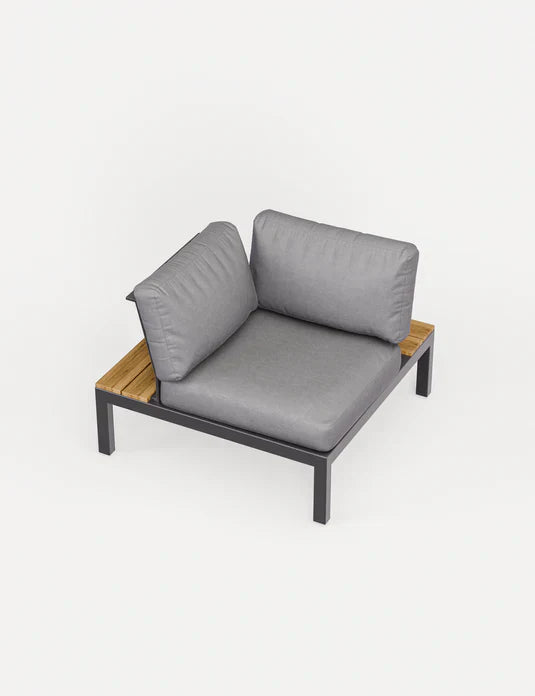 Royal Craft - Aspen Teak 5 Seater Modular Mini Corner Lounging Set with Coffee Table