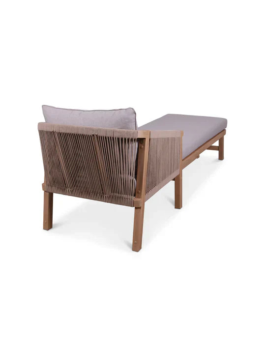 Royal Craft - Roma Rope Sun Lounger with Pull-out Side Table