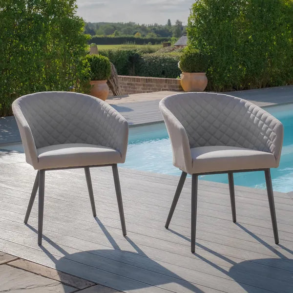 Outdoor Fabric Pair of Ambition Dining Chairs
