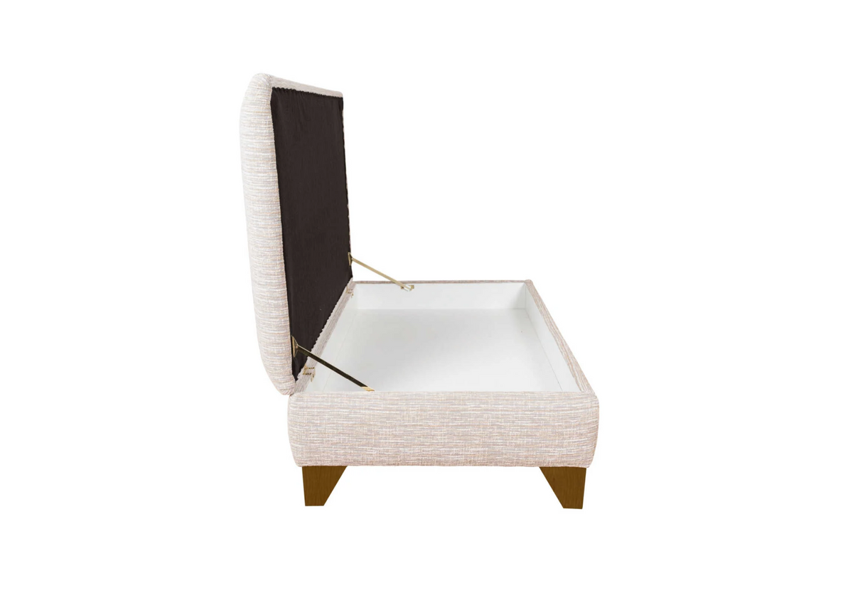 Austin Two-Tier Back Fabric Sofa Collection with Storage Footstool