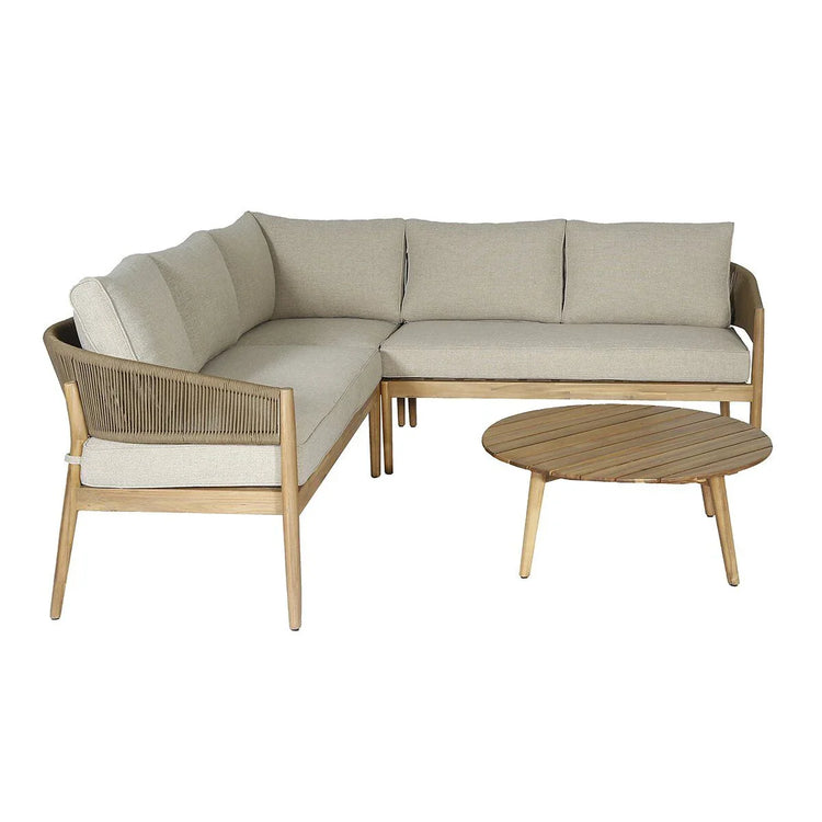 Homeflair - Porto Rope Weave Corner Sofa Set