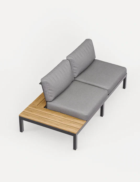 Royal Craft - Aspen Teak 5 Seater Modular Mini Corner Lounging Set with Coffee Table