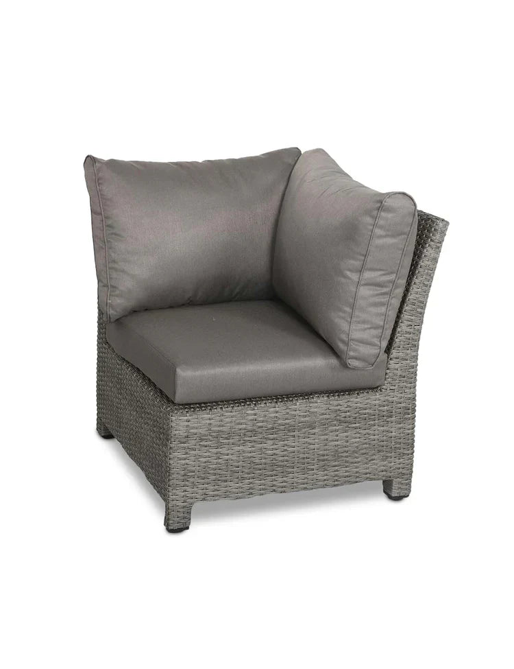 Royal Craft - Paris 8 Seater Deluxe Modular Corner Dining & Lounging Set with Rectangular Fire Pit Table