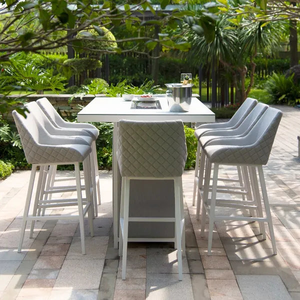 Outdoor Fabric Regal 8 Seat Rectangular Bar Set