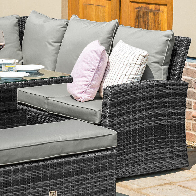 Homeflair - Richmond Rattan Corner Bench Set