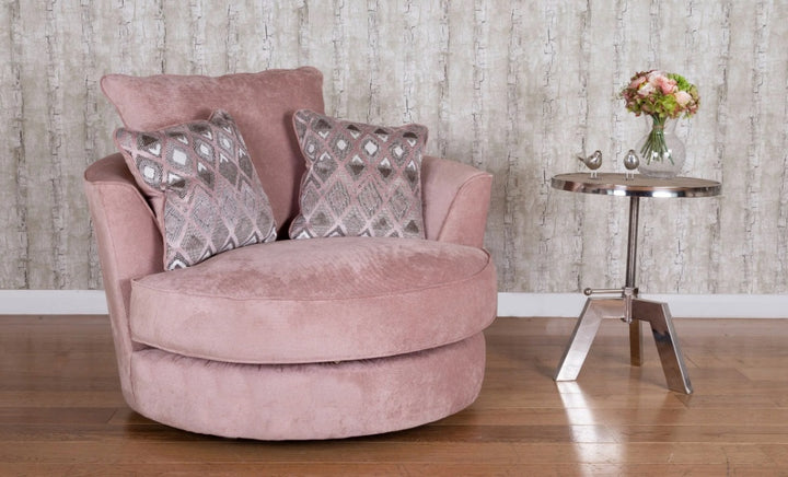 Affinity Fabric Swivel Cuddle Chair | Buoyant Upholstery
