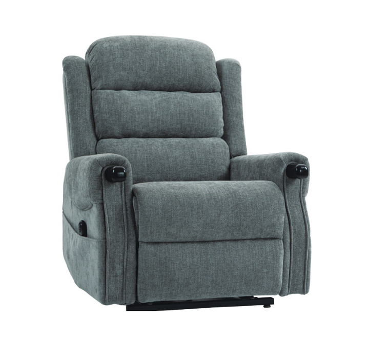 Albury Grey Fabric Dual Motor Lift and Rise Recliner Chair