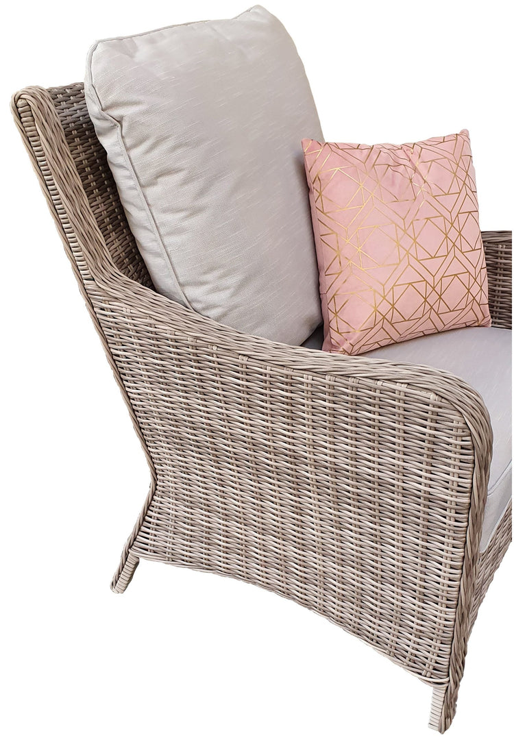 Signature Weave - Rattan High Back 4 Seater Sofa Set in Grey | Alexandra | Alex0052