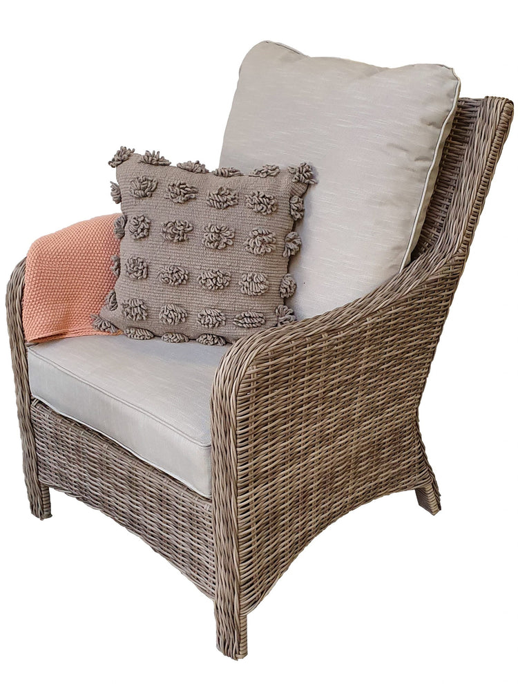 Signature Weave - Rattan High Back 4 Seater Sofa Set in Grey | Alexandra | Alex0052