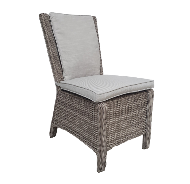 Alexandra Single Armless High Back Dining Chair in Grey | Alex0176