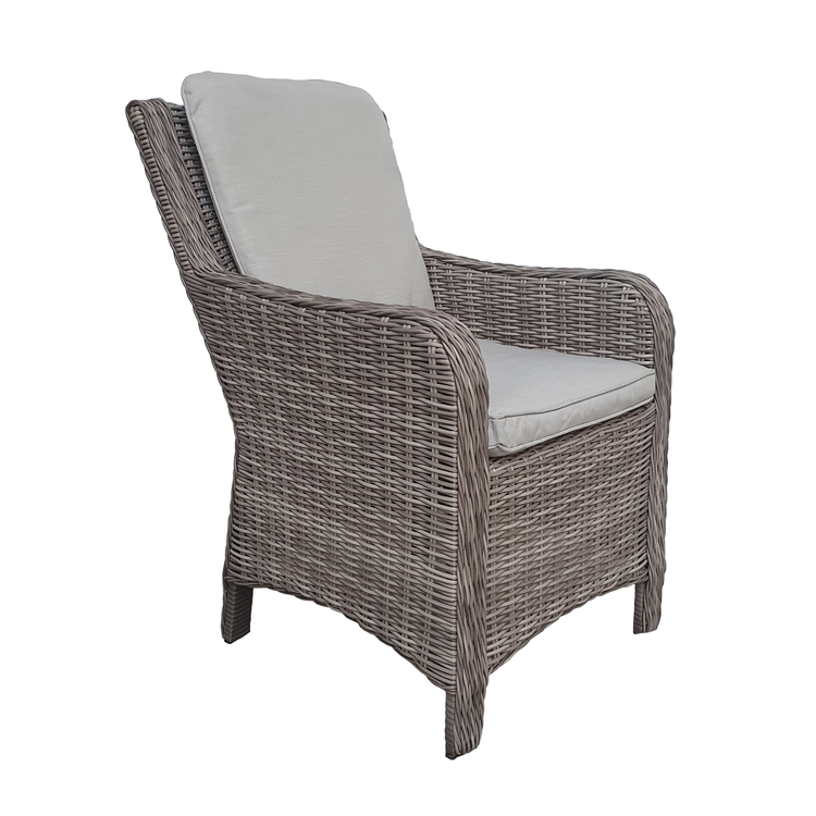Alexandra Rattan High Back Armchair in Grey | Alex0177