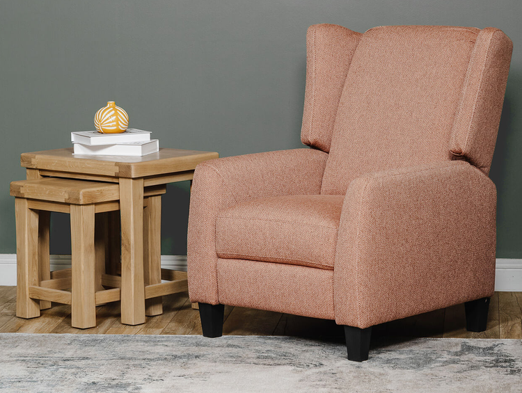 Archie Fabric Manual Recliner Pushback Chair