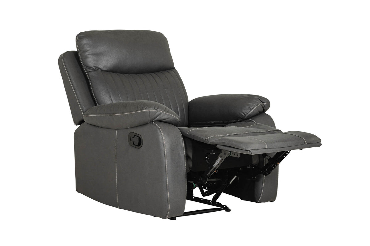 Barkley Fabric Manual Recliner Sofa Collection, Grey or Brown