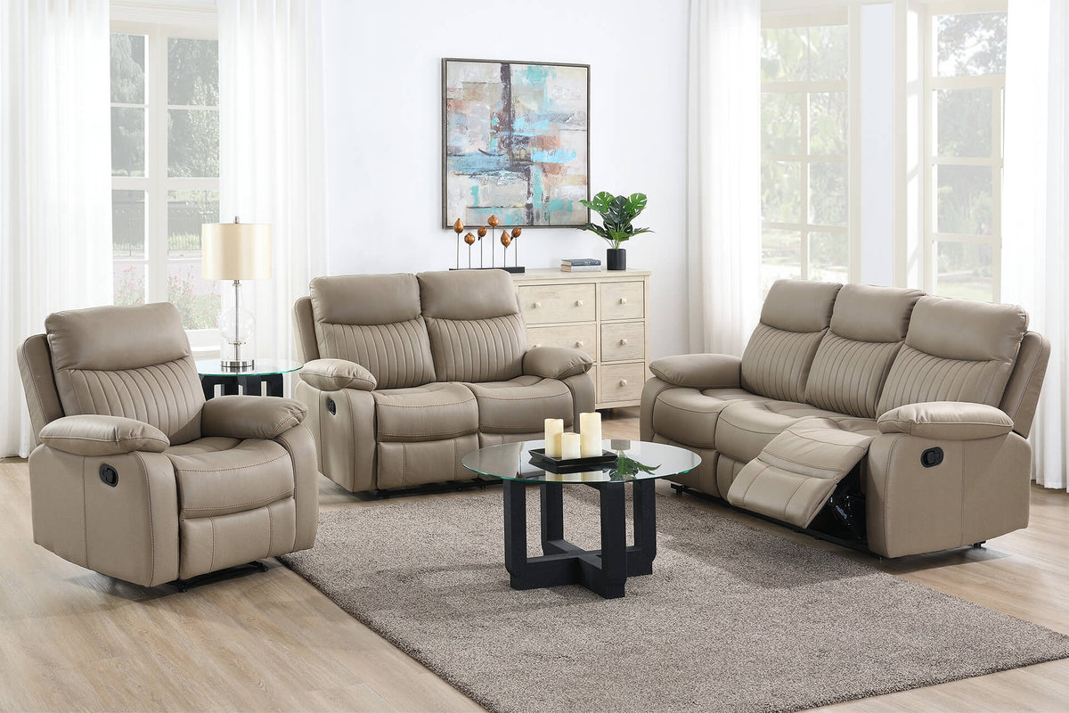 Barkley Fabric Manual Recliner Sofa Collection, Grey or Brown