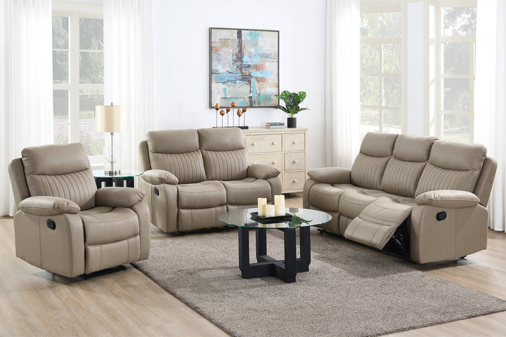 Barkley Fabric Manual Recliner Sofa Collection, Grey or Brown | VIDA Living